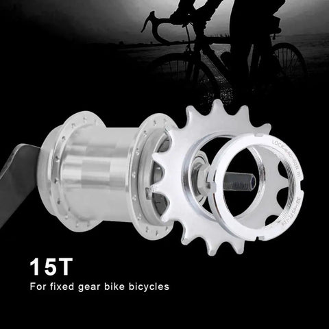 Beefy Steel Freewheel For Fixed Gear Bikes With Lockring, 15T Cog, Heavy Duty Construction for Single Speed Sprocket