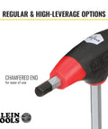 Chamfered end of the Tough As Nails T-Handle Hex Key Set With Stand, 10-Piece SAE Inch Wrenches, for ease of use and high torque.
