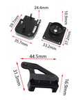 Components of Two Pack Beefed Up Pan Tilt Camera Mount Platform With Anti Vibration Head For Aircraft And FPV Drones 2 Axis PTZ