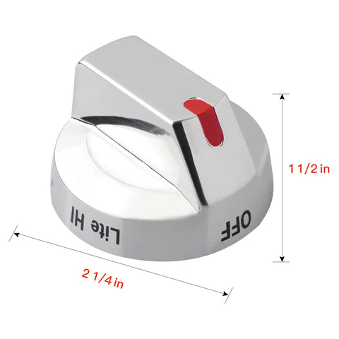 Stainless Steel Gas Stove Knob Replacement With Reinforced Ring For Heavy Duty Performance And Easy Install Premium Quality