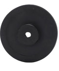 Built Tough Aluminum Alloy Single Groove Web Sheave 6mm V Belt Pulley With Slick Matte Coating front view, black finish, for easy installs.