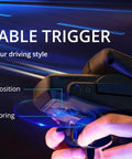 MT12 2.4G ExpressLRS All In One 4in1 Multiprotocol Surface Radio Controller for RC showing adjustable trigger