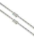 Top Tier Compact Precision Linear Guide Rail System Two Piece Heavy Duty Steel Set For Small Automated Equipment And High Accuracy Motion Control with rail and sliding blocks.