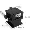 Aluminum 80X80mm Sliding Table Linear Stage With Precision Bearings Black Anodized Finish for Lab Positioning and Sensor Alignment