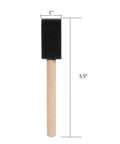 Kick Ass 1 Inch Foam Paint Brush 12 Pack High Density Polyfoam Applicators for Mod Podge, 1 inch head, 5.9 inch total length.