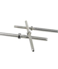 Premium Two Pack Marine Grade Stainless Steel Threaded Swage Stud Terminals M8X4 set of two heavy duty rigging fittings.