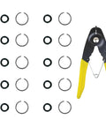 3/8 Inch Drive Socket Retainer Rings With O Ring Set Of 10 For 3/8 Drive Pneumatic Impact Wrenches with C Clip Plier