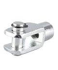 Cylinder Joint Accessory For Pneumatic Cylinders Y Knuckle Female Mount M3 To M15 Threaded F M18X150Y And M18X1 50 Clevis Piston Rod Mounting Knuckle, silver metal