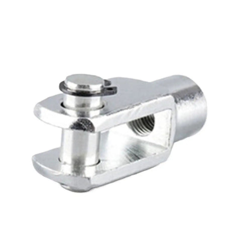 Cylinder Joint Accessory For Pneumatic Cylinders Y Knuckle Female Mount M3 To M15 Threaded F M18X150Y And M18X1 50 Clevis Piston Rod Mounting Knuckle, silver metal