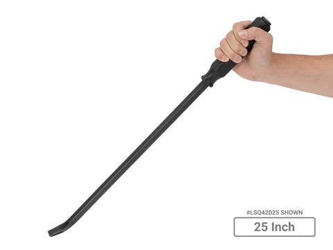 25 inch steel pry bar from Beefy Angled End Handled Pry Bar Set, 3-Piece With 12, 17, And 25 Inch Steel Pry Bars, Heat-Treated Bar Stock