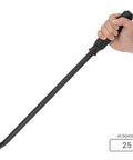 25 inch angled end pry bar in hand, part of the Angled End Handled Pry Bar Set With Wall Hanger Five Piece Heavy Duty Prying Kit