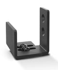 Matte Black Floor Guide Wall Mount for Sliding Barn Door Hardware Set of 2, adjustable for door thickness from 1 inch to 1-3/8 inches