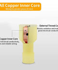 All In One T Tap Wire Connectors Kit 280 Pcs, showing insulated male terminal with copper inner core and external tinned copper