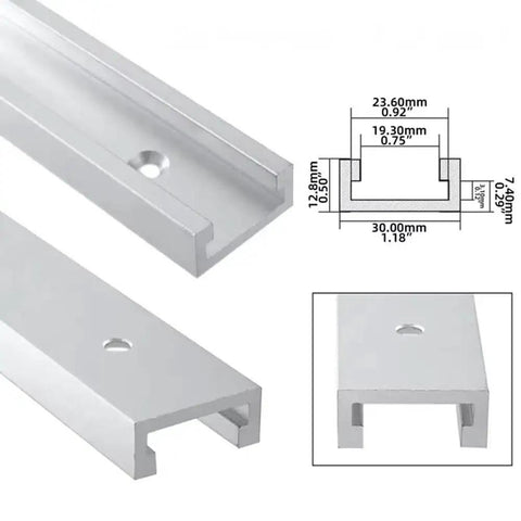 T Slot Track Jig Fixture For Woodworking Aluminum Miter Track Rail With Telescopic Positioning 30 40 50 Cm Lengths Chute Rail System