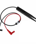 All In One SMD SMT Test Clip Leads For Digital Multimeters Probe Tweezers With Gold Plated Connectors IC Resistance Capacitance Measurement Safe Silicone Insulation Narrow PCB Access Durable And Flexible, black and red probes with tweezers