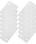 Stainless Steel Flat Corner Brackets For Furniture, 30 Pack, Heavy Duty Shelf And Cabinet Support Plates With 19mm And 42mm Hole Spacing