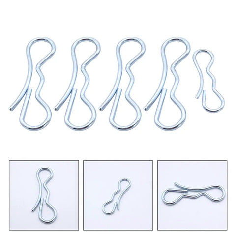 Top Notch 5 Piece Alloy Steel Cotter Pin Bow Tie Lock Fastener Clip Set With Solid Corrosion Resistance and Compact Design.