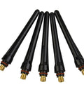 Premium 5 Pack Long Back Cup For TIG Torch WP-17 WP-18 WP-26 High Temp Resistant Ceramic Nozzle, black ceramic cups with brass fittings.