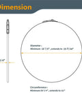 Pro Grade 19 1/8 Inch Band Clamp For Dust Collector dimension diagram showing size and measurements for proper fitting.