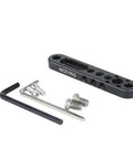 Top Shelf Camera Mounting Plate Cheese Bar Extension Featuring 1/4 And 3/8 Inch Threads Arri Style Mounting Holes, compact aluminum.