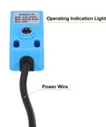 Inductive Proximity Sensor Switch No Normally Open NPN 4mm Detection Range DC 10-30V SN04-N 5 Pack, blue sensor with power wire