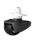 Omni-directional front caster wheel for Roborock Q7 Max/S5 Max, white mounting stem with black wheel