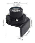 Bubble Tower Blister Tower Ruler for Survey, Green, black mount with clear level view, measuring 32mm in height.