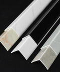 Self Adhesive PVC Wall Corner Protector L Shaped Marble Grain Edge Guard black white beige trim
