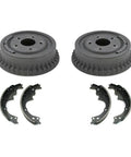 Heavy Duty 2-Piece Rear Brake Drums Plus 4-Shoe Kit Set For Chevy Camaro Buick Regal Olds Cutlass Pontiac Firebird Non Asbestos Organic Build Quality, rear drum and shoe set