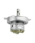 Front view of 12V DC Gearbox Motor JS-50 With 10 RPM CW CCW, M4 Thread Shaft, 7mm Shaft Diameter, low noise and high torque