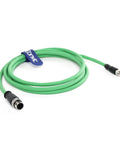 Industrial M12 D Code 4 Pin To M8 A Code 4 Pin Sensor Cable Shielded High Flex IP67 2m for PLC I O Systems Sensors