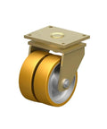 Kickass Heavy Duty Twin Wheel Swivel Castor With Precision Ball Bearings delivers strong hold with dual wheels for industrial carts.
