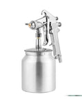 Built Tough Pneumatic Paint Sprayer With Slick Finishes And No Sweat Cleanup Ideal For Auto Detailing Furniture Makeovers And Handyman Projects Featuring Rust Resistant Steel Tips, stainless steel nozzle and aluminum barrel.