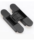 Stainless Steel Self Closing Reversible Door Hinge Invisible Hinge With 180 Degree Opening Hidden Folding Design Black Finish
