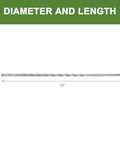 HLOFIZI 3/8-inch diameter masonry drill bit, 18 inches long, carbide-tipped with a 3-flat shank