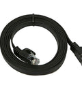 Cat5e Ethernet Patch Cable Flat Snagless RJ45 Flexboot 30AWG Stranded Copper Wire 350MHz UTP 5 Feet Black For Fast Reliable Wired Networking
