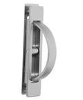Side view of hidden flush mount cabinet drawer pull handle with screws for kitchen and bath cabinets concealed zinc alloy hardware.