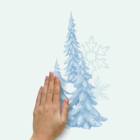 Disney Frozen Wall Decals Set Winter Burst Giant Peel And Stick Decor For Kids Rooms, Repositionable With No Residue, Easy Peel And Apply
