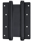 Two Pairs Eight Inch Heavy Duty Stainless Steel Cafe And Saloon Door Self Closing Double Action Spring Hinges Black Finish for Indoor use