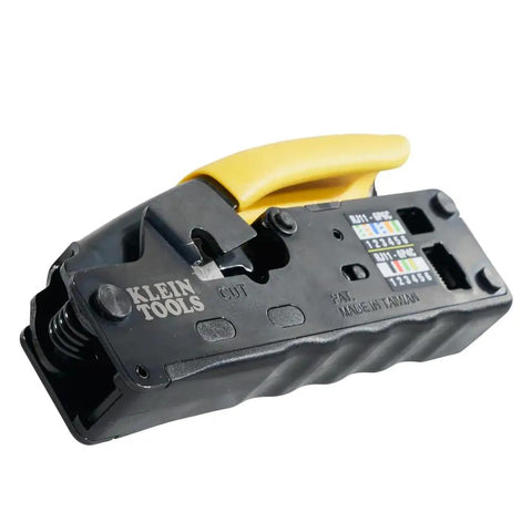 Go To Compact Ratcheting Data Cable Crimper Wire Stripper Cutter For CAT3 CAT5e CAT6 RJ45 RJ11 RJ12 Connectors Full Cycle Ergonomic