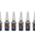 Blue Medium Strength Threadlocker 0.34 Oz Bottle Removable With Hand Tools Locks Metal Fasteners, Six Pack