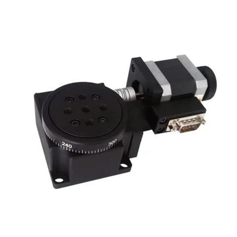 Motorized Rotary Positioning Stage Pro Grade Precision With Electric Worm Gear Drive Hollow Rotating Table