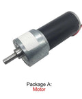 JGB37-3157 DC Gear Motor With 6mm D Shaft Low Noise Full Metal Gear High Torque Geared Motor 24V 260RPM CW CCW Reversible