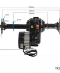 Rear Axle Kit Differential With Beefed Up 36V 1000W Brushless Motor for DIY racing electric vehicles, 30-inch axle