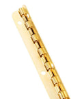 Close-up of a gold-colored hinge resembling a 100mm long iron hinge from the Butt Door Hinge Set Of 2 Pieces 100mm Long 9mm Wide Iron Hinges