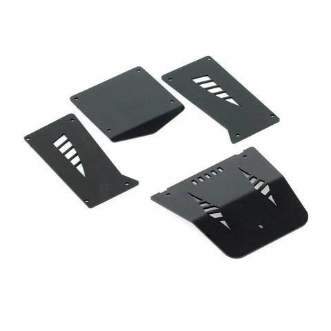 CNC-machined black aluminum body panels from Aluminum Roll Cage And Body Panel Set For 1/18 RC Crawler UTB18 Upgrade Kit
