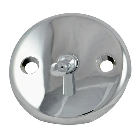Chrome Bathtub Overflow Plate With Trip Lever Replacement For 2 Inch Tub Drain Easy Install No Fuss Durable Hardware 1 Pack 80991