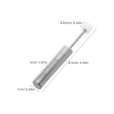 6 Pcs Trash Can Piston Replacement With Soft Close Mechanism Damper, nickel-plated, size 3.34 in x 0.39 in, detailed view