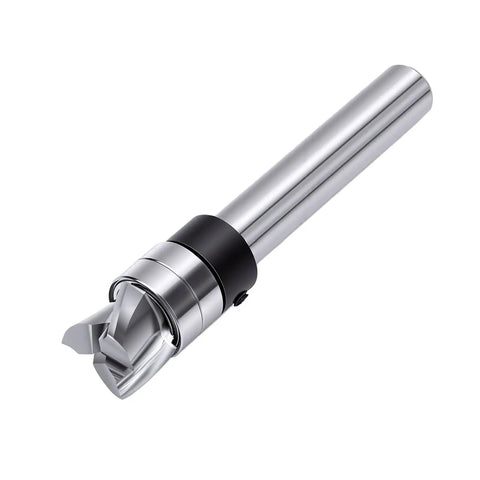 Top Bearing Flush Trim Router Bit With 1/4 Inch Shank And 3/8 Inch Cutting Diameter for smooth wood trimming on plywood or MDF.