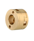 Smooth Ride Z Axis Leadscrew Coupling With Radial Misalignment Compensation For Heated Bed Platform And Three Piece Aluminum Build, gold aluminum